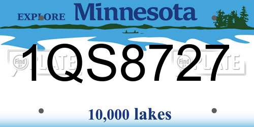 1QS8727 Minnesota License Plate