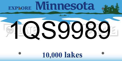 1QS9989 Minnesota License Plate