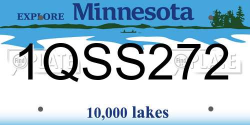 1QSS272 Minnesota License Plate