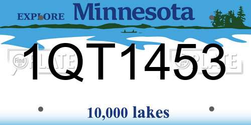1QT1453 Minnesota License Plate