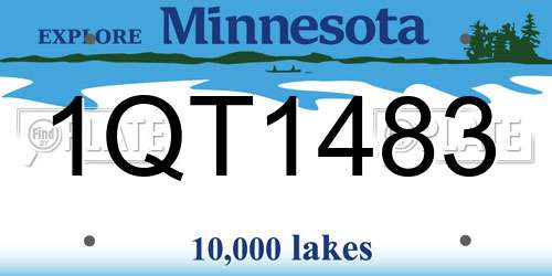 1QT1483 Minnesota License Plate