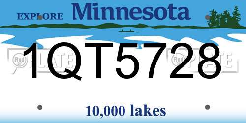 1QT5728 Minnesota License Plate