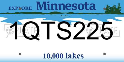 1QTS225 Minnesota License Plate