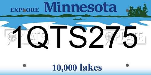 1QTS275 Minnesota License Plate