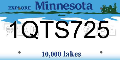 1QTS725 Minnesota License Plate