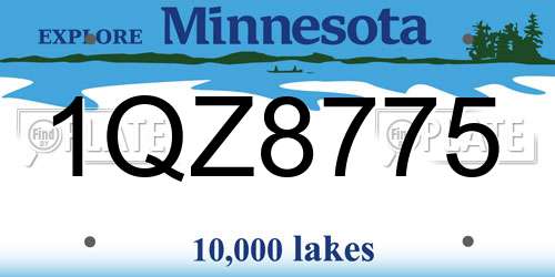 1QZ8775 Minnesota License Plate