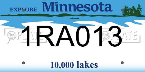 1RA013 Minnesota License Plate