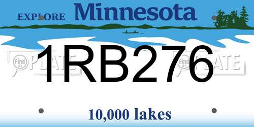 1RB276 Minnesota License Plate