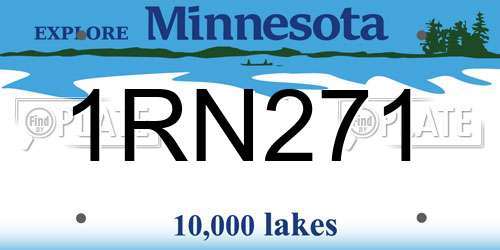 1RN271 Minnesota License Plate