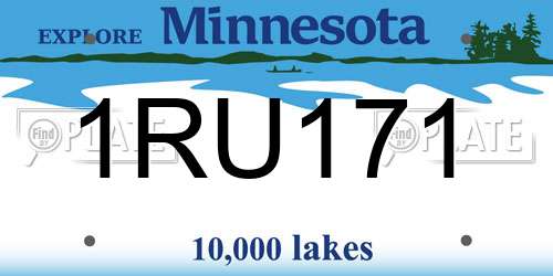 1RU171 Minnesota License Plate