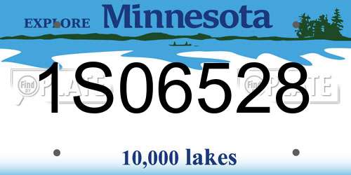 1S06528 Minnesota License Plate