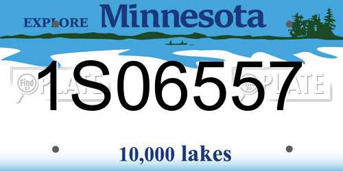1S06557 Minnesota License Plate