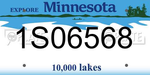 1S06568 Minnesota License Plate
