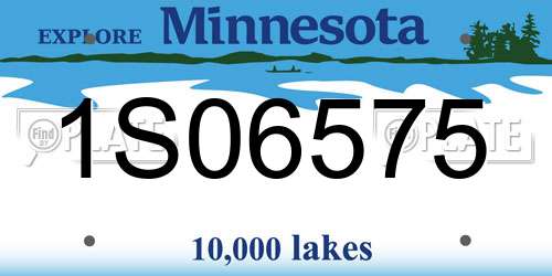 1S06575 Minnesota License Plate