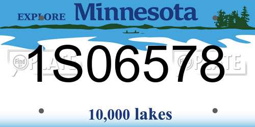 1S06578 Minnesota License Plate