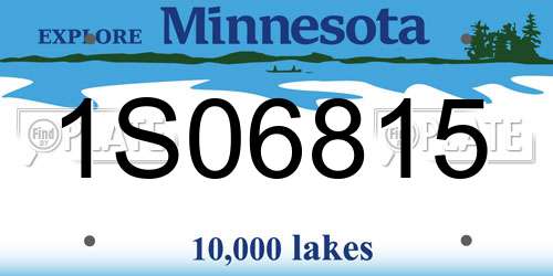 1S06815 Minnesota License Plate