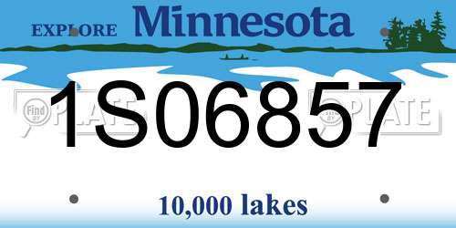 1S06857 Minnesota License Plate