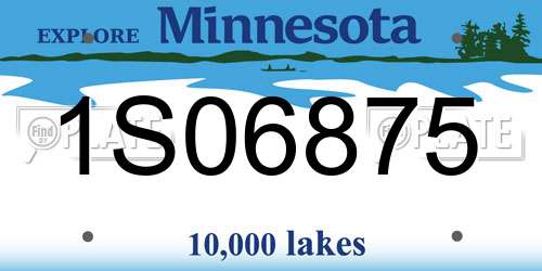 1S06875 Minnesota License Plate