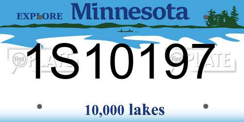 1S10197 Minnesota License Plate