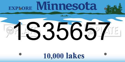 1S35657 Minnesota License Plate