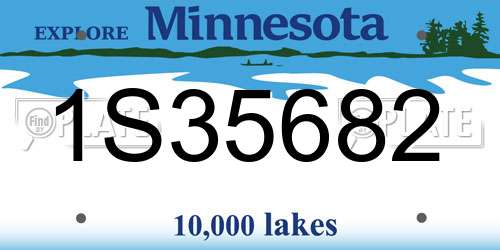 1S35682 Minnesota License Plate