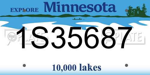 1S35687 Minnesota License Plate