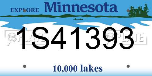 1S41393 Minnesota License Plate