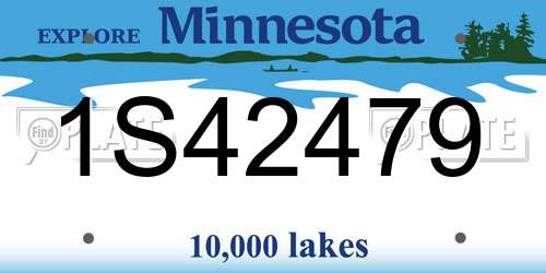 1S42479 Minnesota License Plate