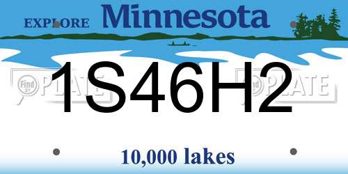 1S46H2 Minnesota License Plate