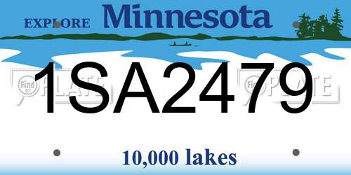 1SA2479 Minnesota License Plate
