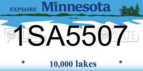 1SA5507 Minnesota License Plate