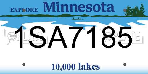 1SA7185 Minnesota License Plate