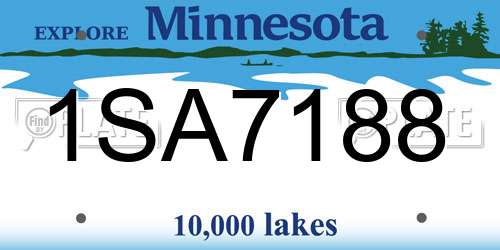 1SA7188 Minnesota License Plate