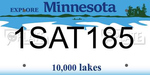 1SAT185 Minnesota License Plate
