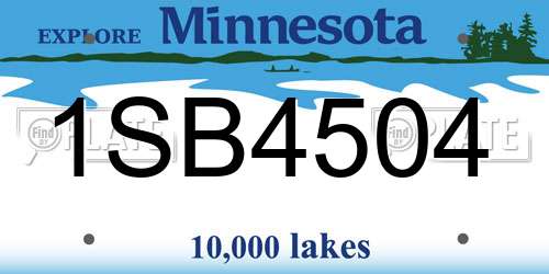1SB4504 Minnesota License Plate