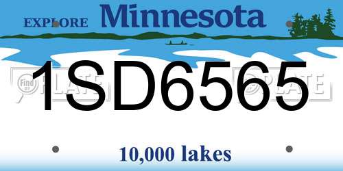 1SD6565 Minnesota License Plate
