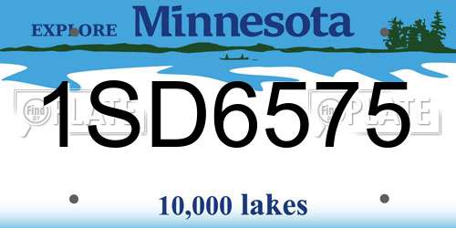 1SD6575 Minnesota License Plate