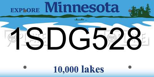 1SDG528 Minnesota License Plate