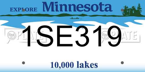1SE319 Minnesota License Plate