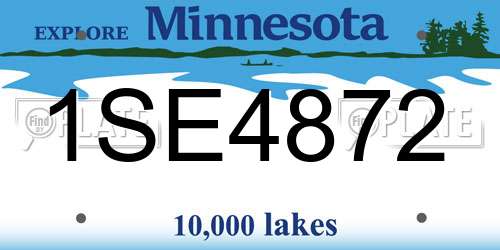 1SE4872 Minnesota License Plate