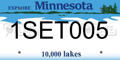 1SET005 Minnesota License Plate