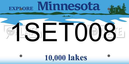 1SET008 Minnesota License Plate
