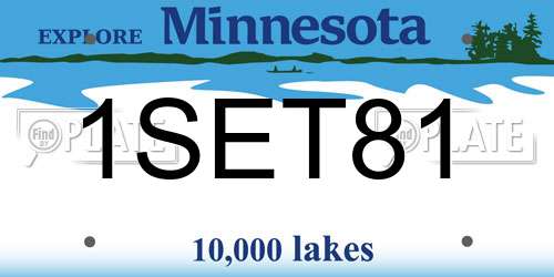 1SET81 Minnesota License Plate