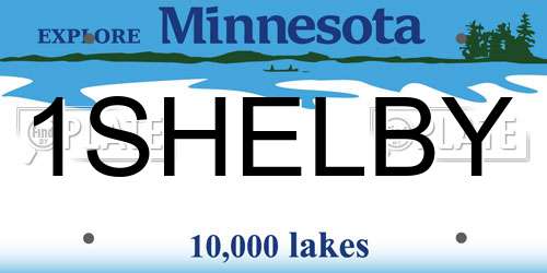 1SHELBY Minnesota License Plate