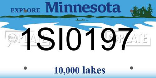 1SI0197 Minnesota License Plate