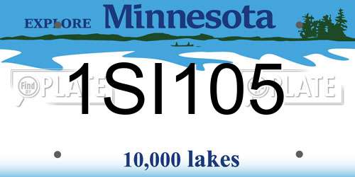 1SI105 Minnesota License Plate