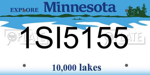1SI5155 Minnesota License Plate