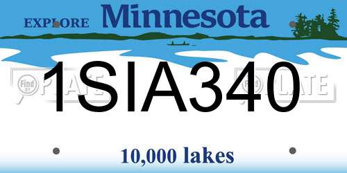 1SIA340 Minnesota License Plate