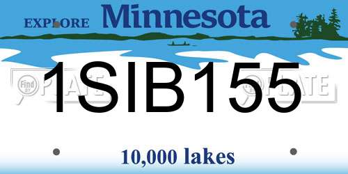 1SIB155 Minnesota License Plate