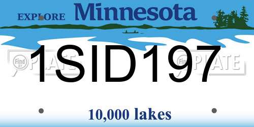 1SID197 Minnesota License Plate